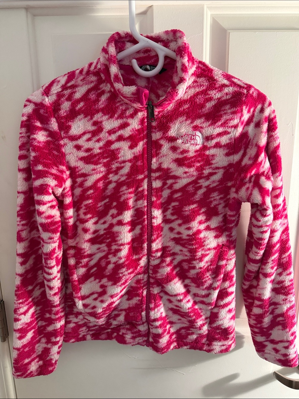 The North Face Pink & White Fleece Jacket